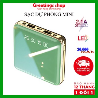 Sạc Dự Phòng⚡HÀNG CHÍNH HÃNG⚡Pin Dự Phòng mini 20000mAh Nhỏ Gọn Hỗ Trợ Sạc Nhanh Cho iPhone Huawei Samsung Xiaomi Oppo..