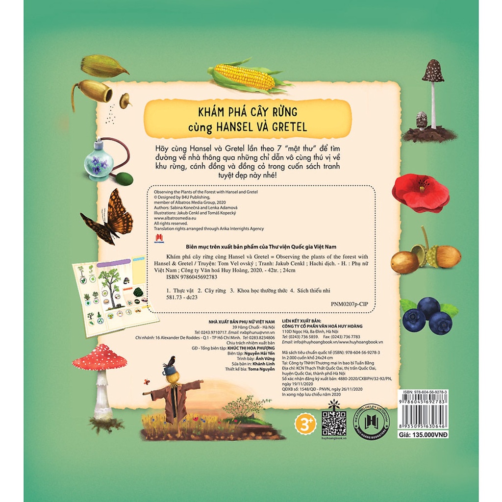 Sách -Khám Phá Cây Rừng Cùng Hansel Và Gretel (Observing The Plants Of The Forest With Hansel &amp; Gretel)(Huy Hoàng)