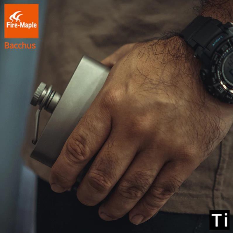 Bình đựng rượu Bacchus Titanium Hip Flask 200ML