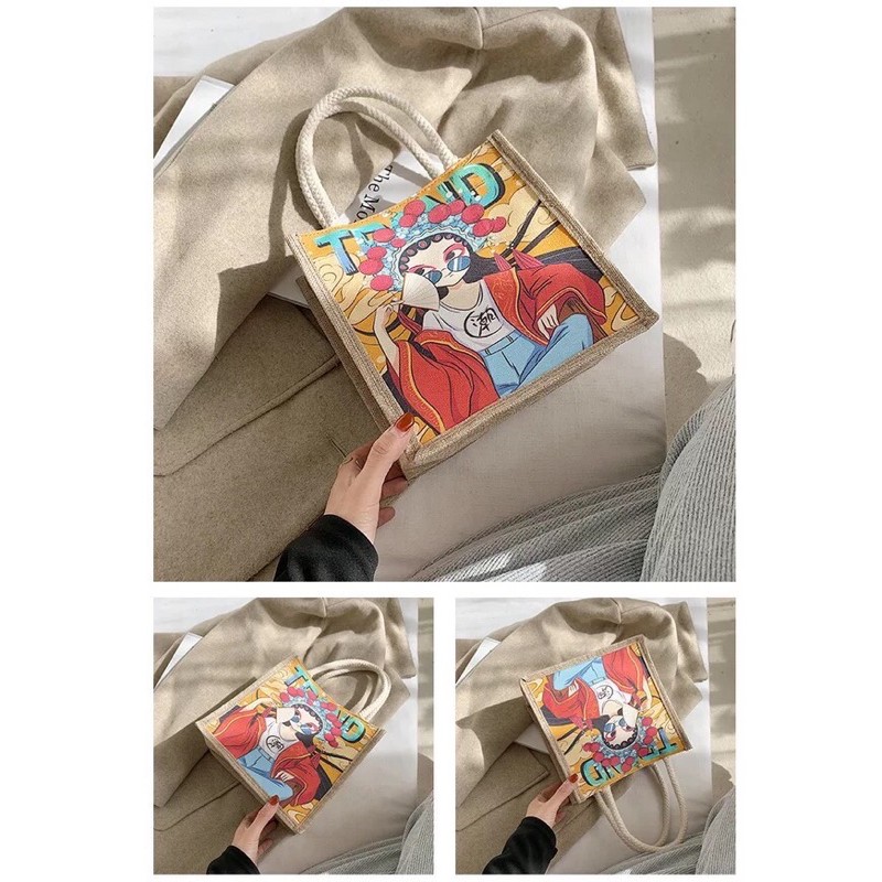 Túi cói vintage hot trend