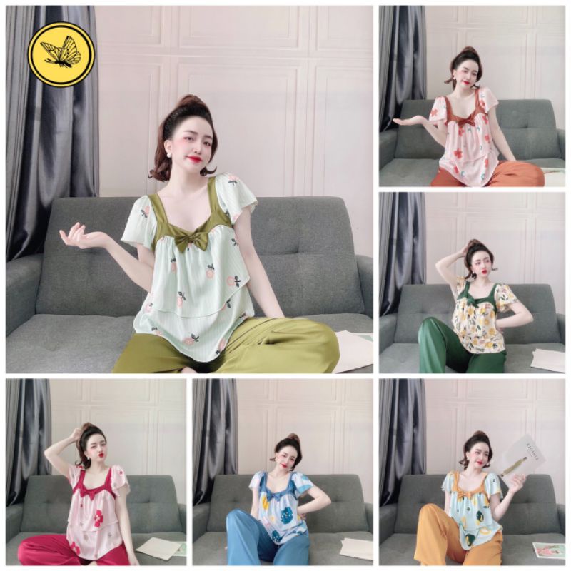 Bộ lụa latin cánh tiên hoạ tiết xinh xắn | BigBuy360 - bigbuy360.vn