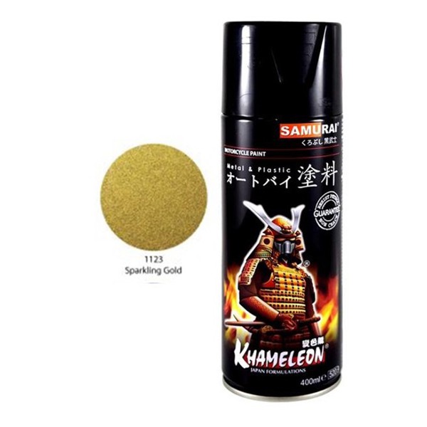 Sơn màu vàng đồng nhạt lấp lánh Samurai 1123 - Sơn xe máy, oto giá rẻ, độ bền cao
