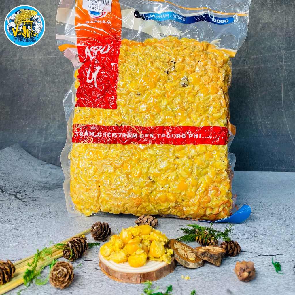 Mồi Câu Cá ngô ủ 1kg sapham | Thính dụ cá Chép, Trắm, Trôi Siêu Nhạy - Vũ Môn Fishing