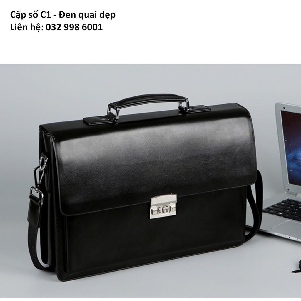 Cặp da khóa số CK03 đen C1 | BigBuy360 - bigbuy360.vn