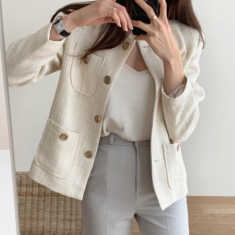 Áo khoác ngắn mỏng 2 màu sang trọng ,giản dị