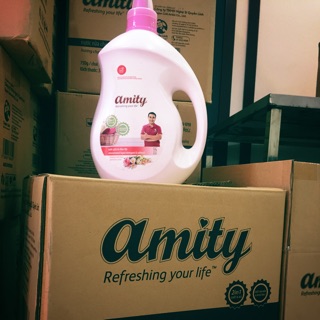 Nước Giặt Xả Amity 2 trong 1 2kg, 3,8kg , 5kg hai màu Hồng và màu Tím