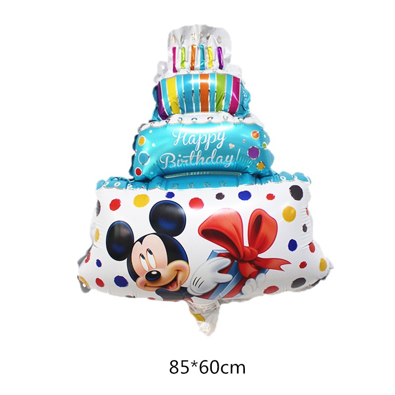 Bong Bóng Hình Bánh Kem Hoạt Hình Trang Trí Tiệc Sinh Nhật Cho Bé