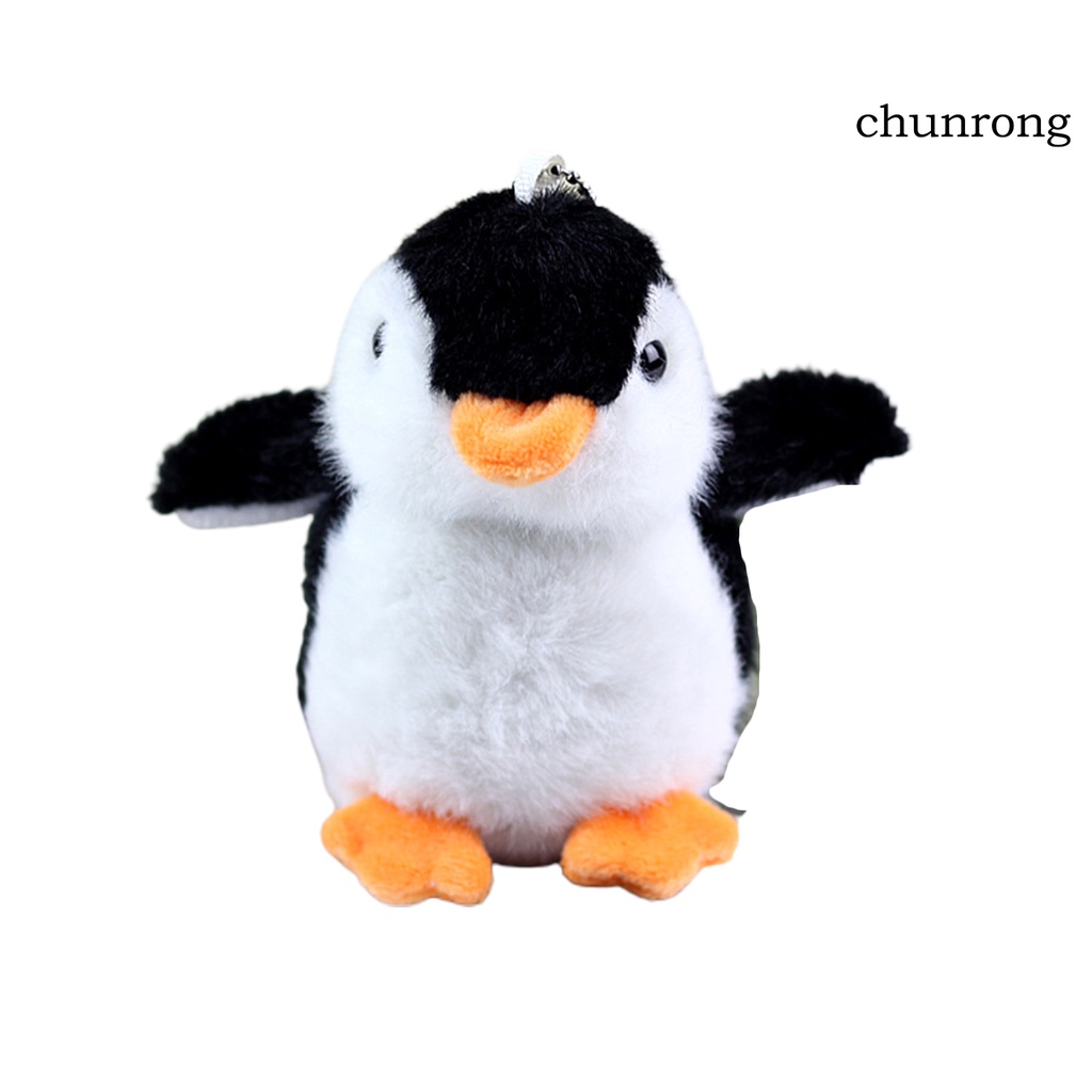Cr Móc Khóa Hình Chim Cánh Cụt 3D Nhồi Bông Mắt To Dễ Thương
