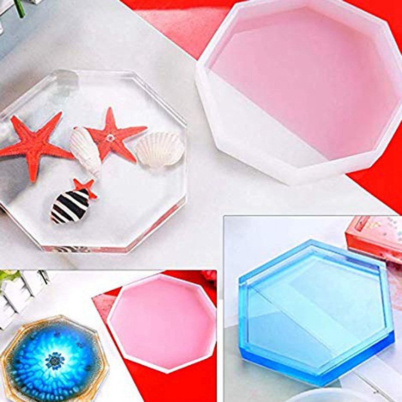 Khuôn silicone đổ resin làm lót ly