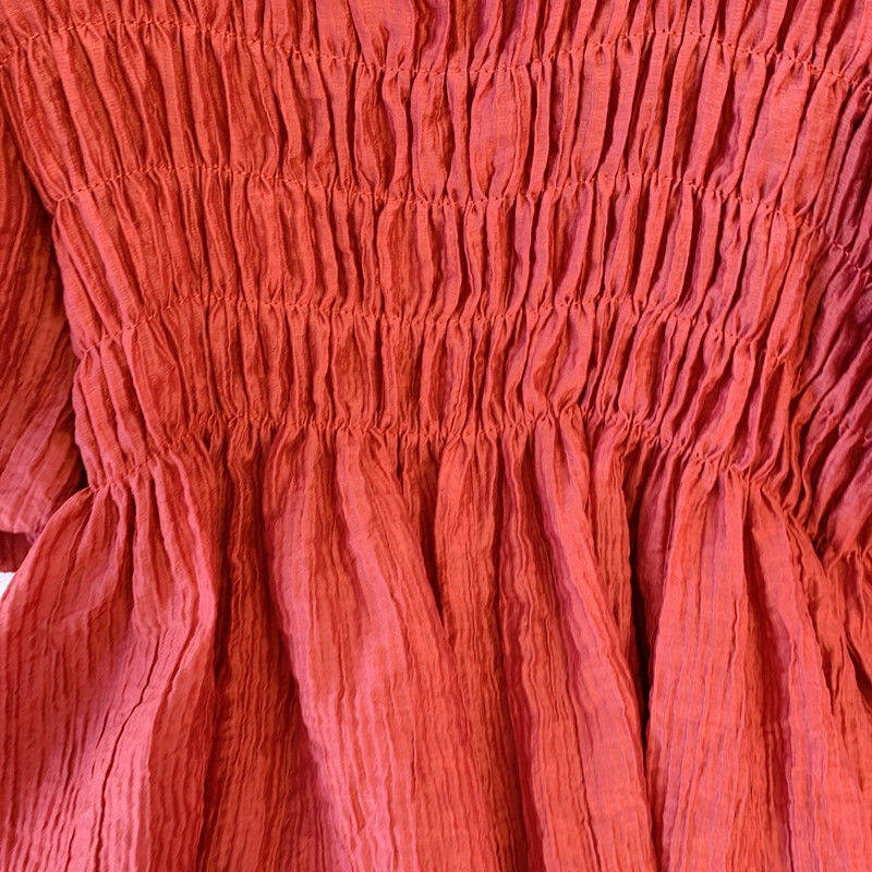 Áo Kiểu Tay Ngắn Cổ Vuông Thiết Kế Mỏng Xinh Xắn Thời Trang Dành Cho Mùa Hè