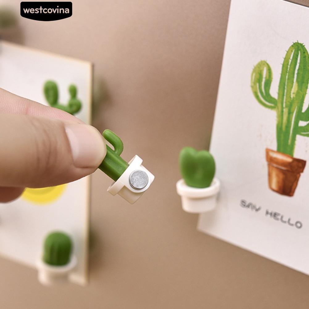 Bộ 6 miếng dán nam châm trang trí hình cây xương rồng