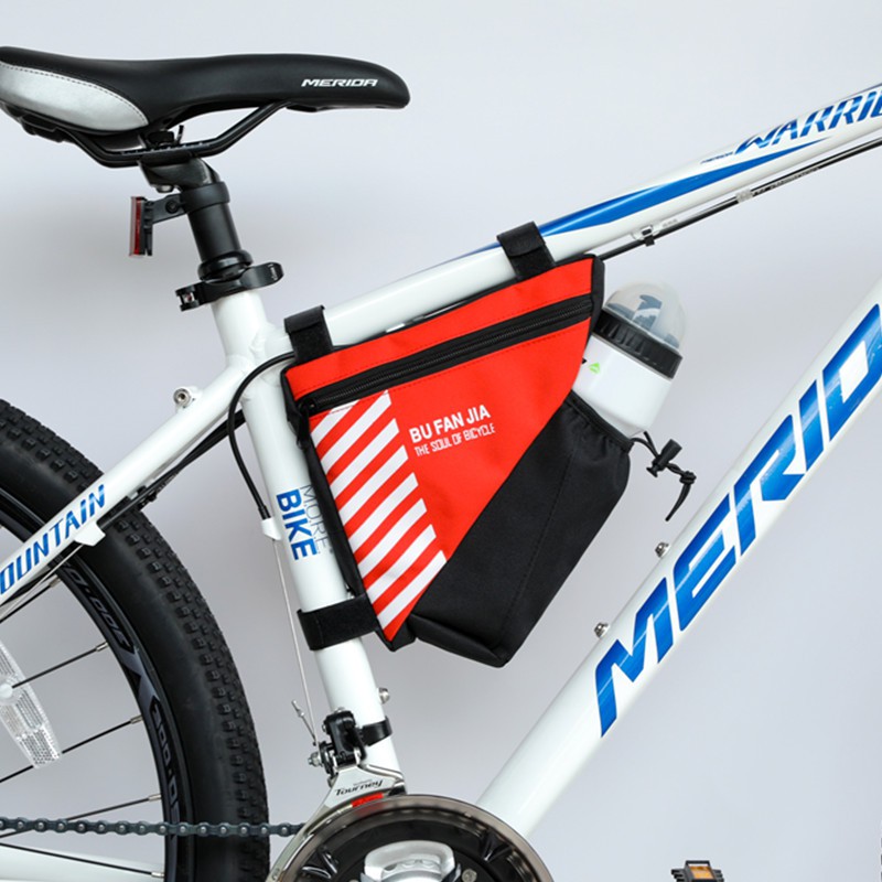 Túi treo sườn xe đạp - có túi đựng bình nước - chống thấm - The Soul Of Bicycle - Túi tam giác treo khung xe đạp