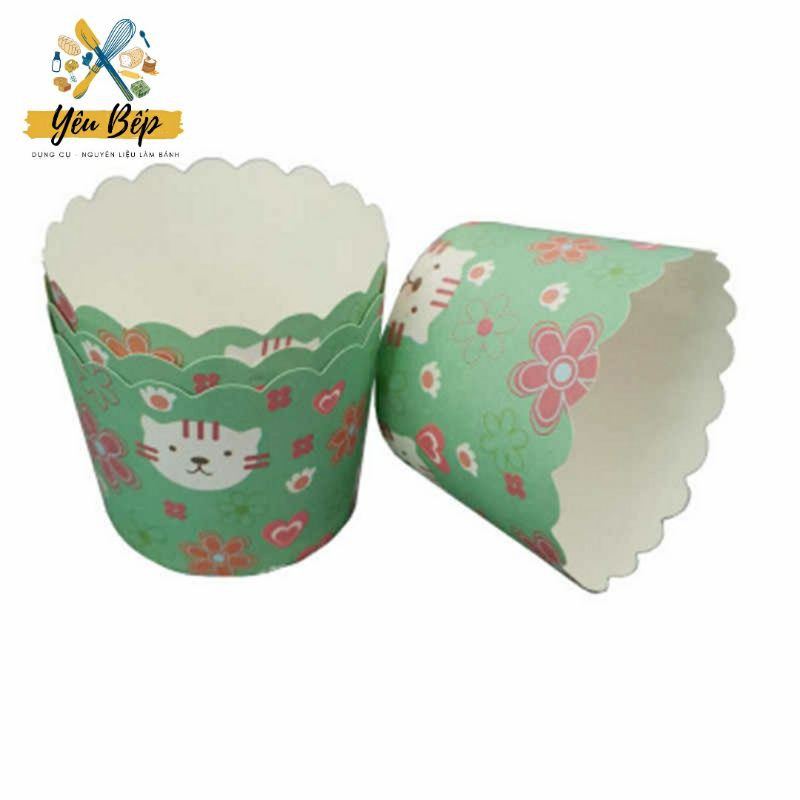 Ly giấy Cupcake cứng, đáy ly giấy 4cm, miệng 5,5cm, chiều cao 4,5cm