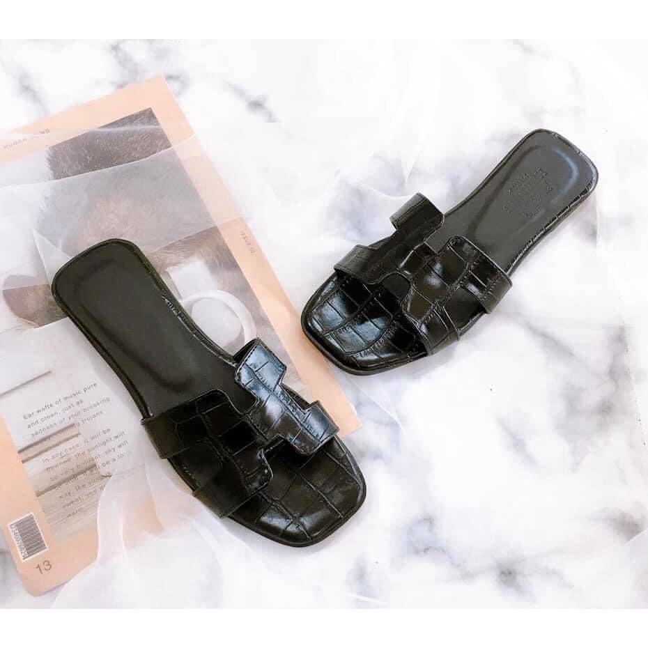 Dép nữ chữ H da rắn giá tốt 005