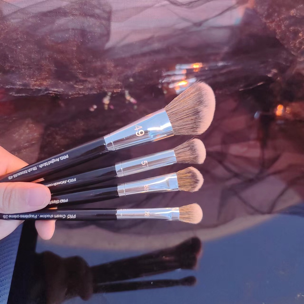Set Cọ Trang Điểm Tán Nền Đánh Mắt Khói & Cọ Môi Lông Dê