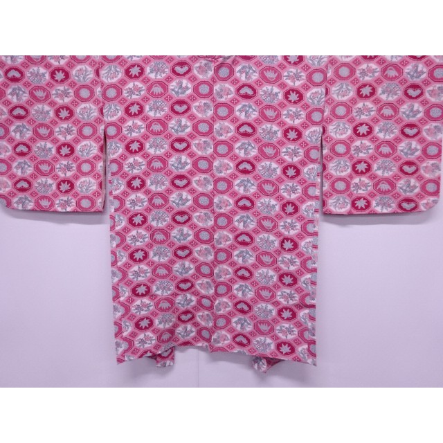 Antique Haori Nhật Bản/ lá Tùng và hoa - Trang phục truyền thống Nhật Bản A23