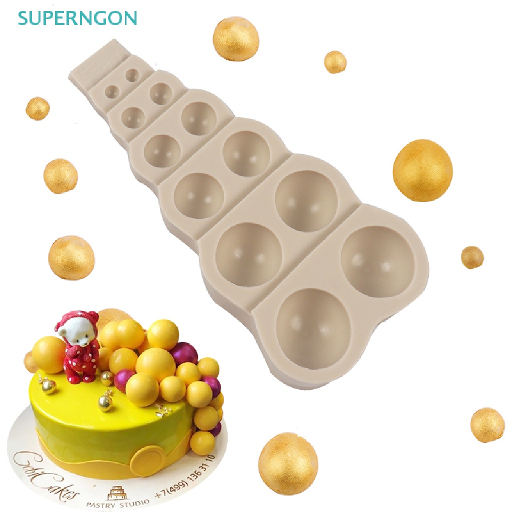 Khuôn Silicone Làm Bánh Tạo Hình Hạt Ngọc Trai 3D DIY