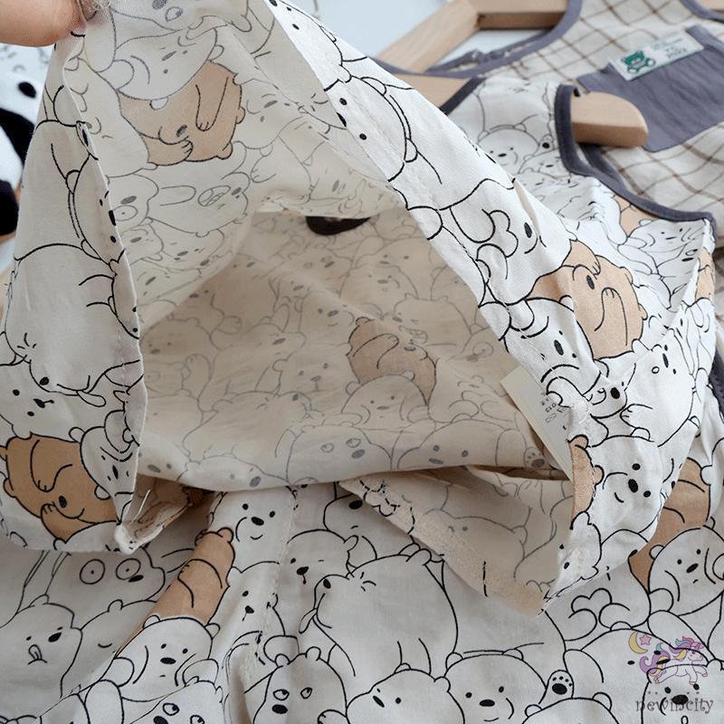 Set Áo Sát Nách + Quần Short Cotton In Họa Tiết Hoạt Hình Phong Cách Hàn Quốc Cho Bé