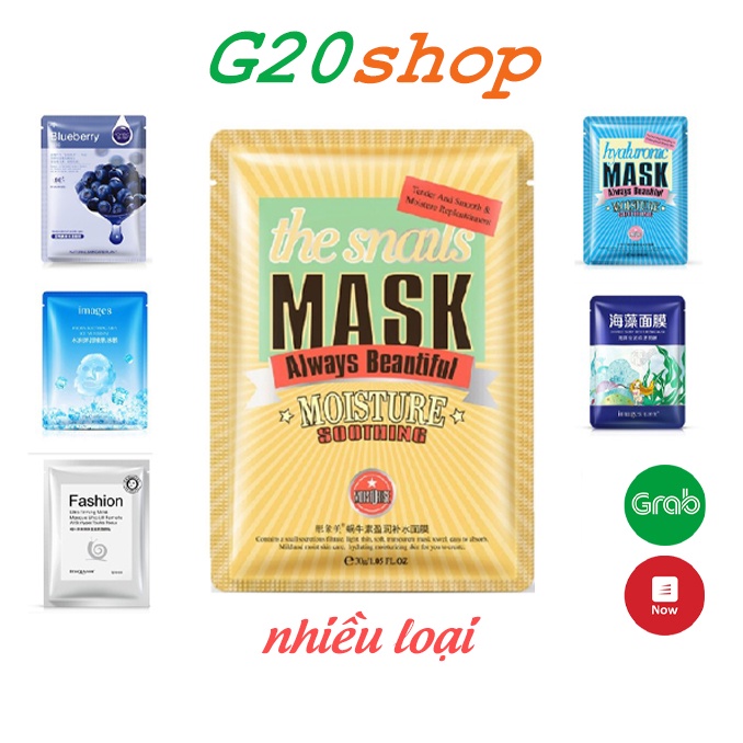 Mặt nạ nội địa Trung dưỡng ẩm, giúp sáng da, nhiều loại giao ngẫu nhiên g20shop
