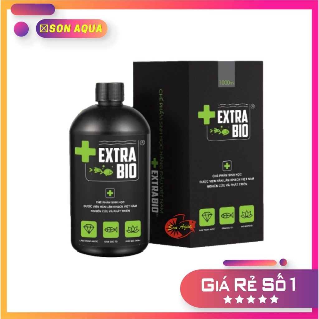 Vi Sinh Extra Bio Làm Trong Nước Bể Cá Cảnh - chai dung tích 125ml 250ml 500ml