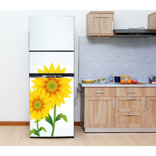 DECAL DÁN TRANG TRÍ TỦ LẠNH HOA MẶT TRỜI