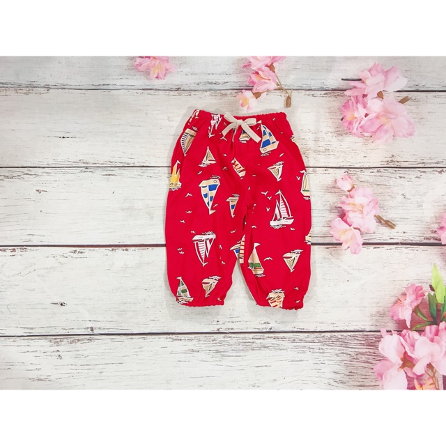 [10-20kg] [FORM DÀI] Quần alibaba, quần lanh dài bo gấu ống rộng thoải mái cho bé