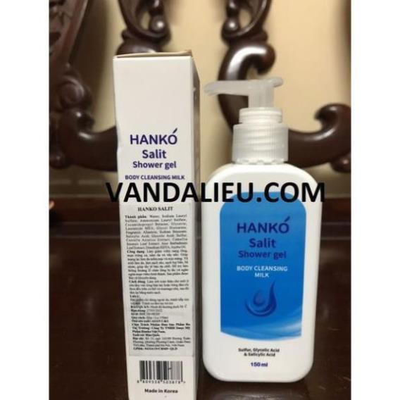 ✅[CHÍNH HÃNG] HANKO SALIT SHOWER GEL BODY CLEANSING MILK 150ML SỮA TẮM GIẢM VIÊM NANG LÔNG , MỤN TRỨNG CÁ, NẤM DA