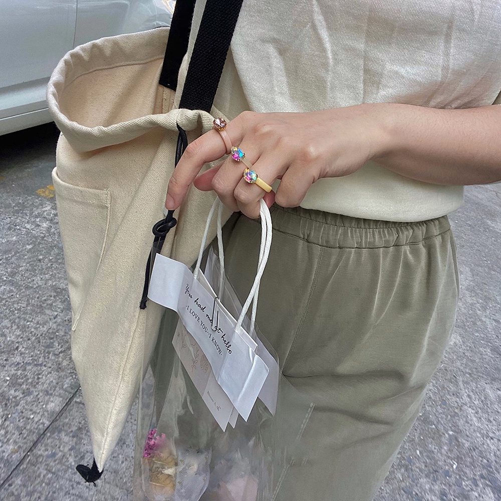 Nhẫn Đính Đá Resin Nhiều Màu Phong Cách Cổ Điển Sáng Tạo Cho Nữ