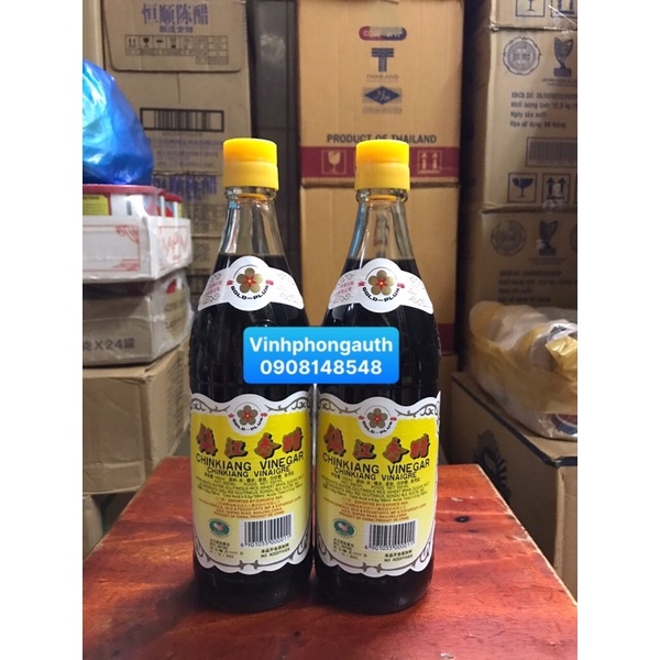 Giấm Đen Chinkiang Trấn Giang 550ml làm Giò Heo Giấm, Nước Chấm