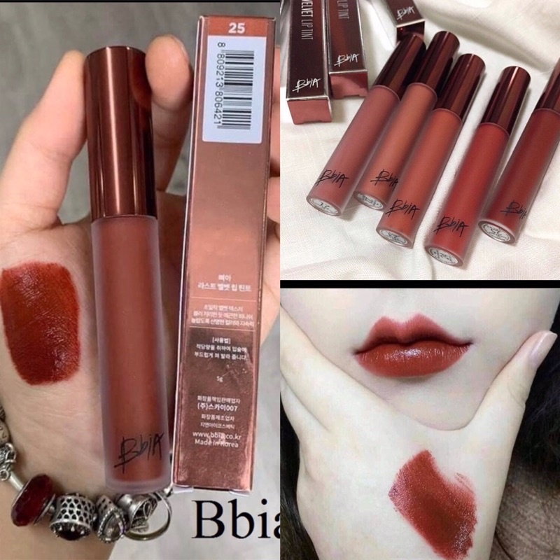 Son kem lì Bbia 25 Last Velvet Lip Tint Version 5 Final Note (Màu đỏ nâu đất) 5g - Bbia Official ⚡️