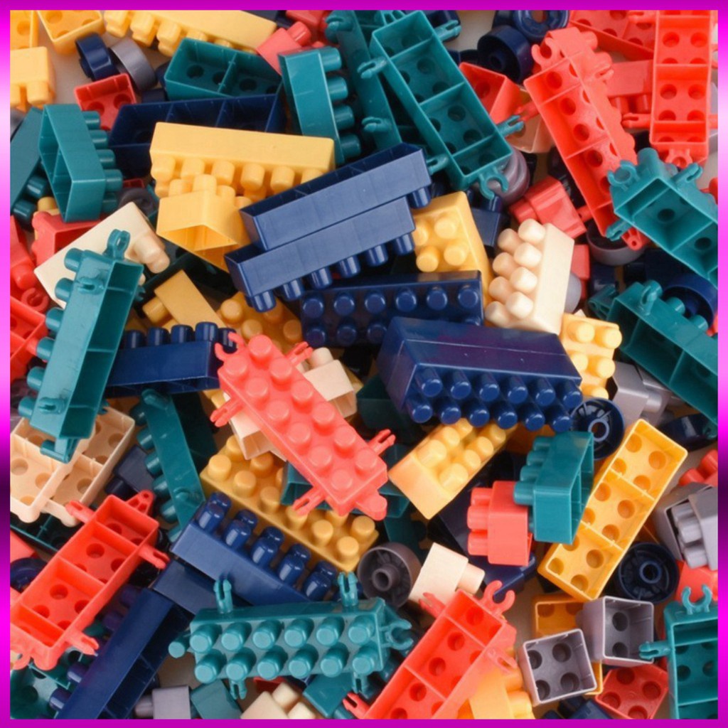 Building Block 520 chi tiết - Bộ đồ chơi xếp hình loại to 520 chi tiết cho bé lắp ráp, sáng tạo phát triển trí tuệ