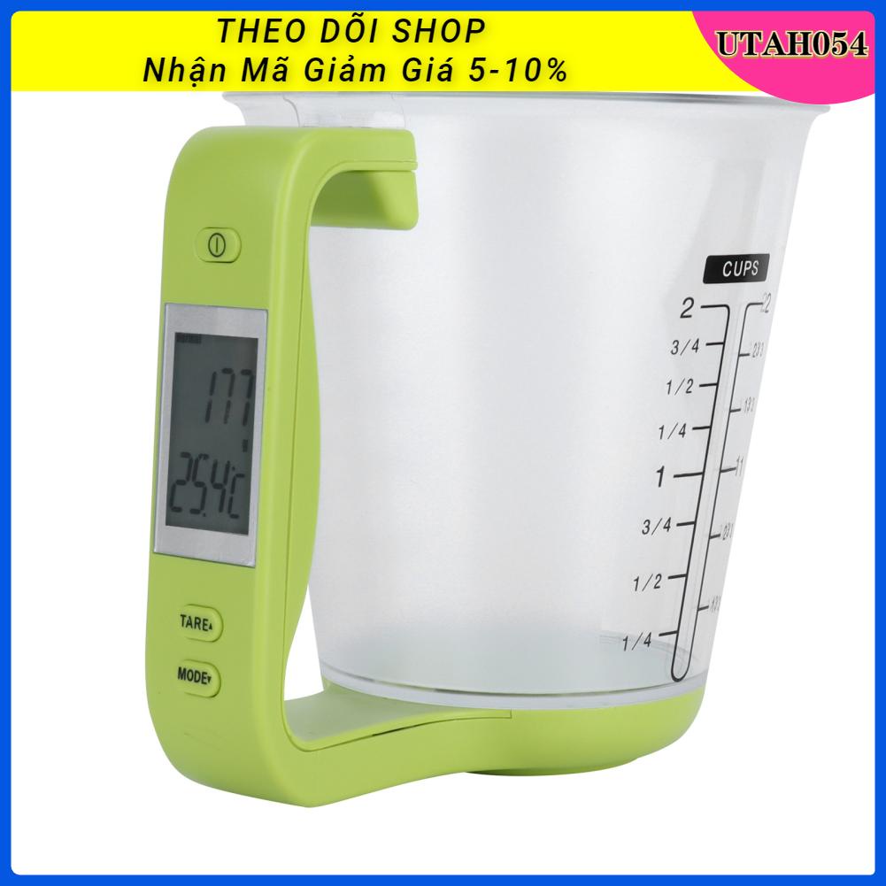 Utah054 Cốc đo điện tử TY ‑ C01 1000g Độ chính xác 0 1g Cân cốc tự động có thể tháo rời cho nhà bếp