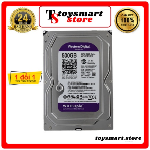 Ổ Cứng WD Tím 500GB 1T 2T Công Ty Chuyên Dùng Cho CAMERA Giám Sát (Bảo Hành 2 Năm Chính Hãng)