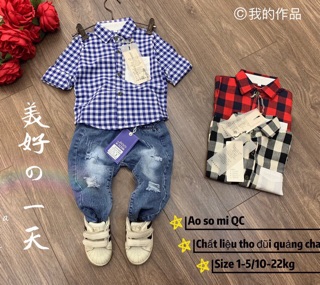 Áo sơ mi  size nhí đại A028