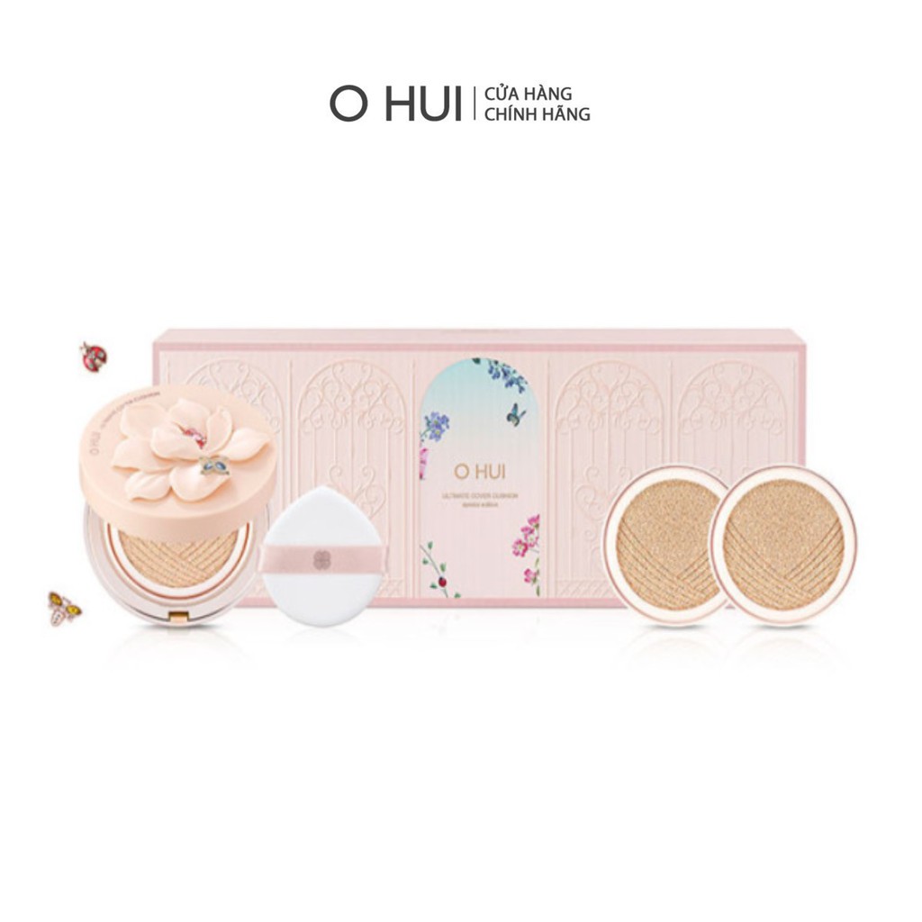 Bộ phấn nước dưỡng ẩm phiên bản giới hạn OHUI Ultimate Ultimate Cover Cushion Special Edition Set 45g | BigBuy360 - bigbuy360.vn