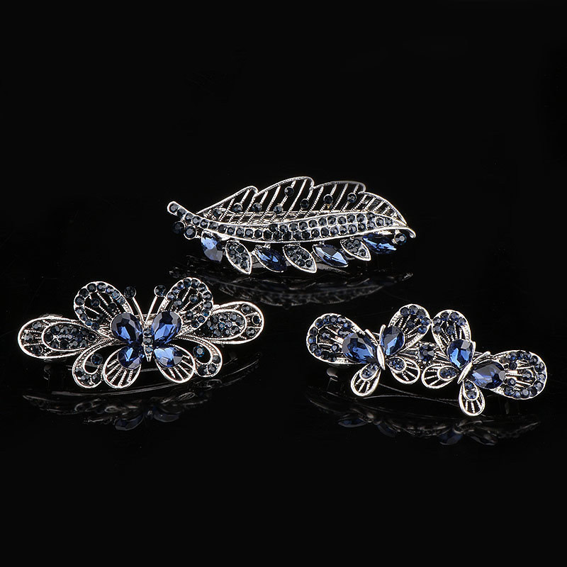 Kẹp Tóc Đính Đá Phong Cách Retro Cho Nữ