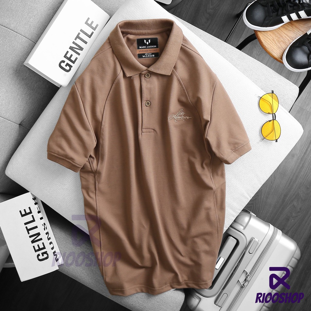 Áo nam có cổ, áo phông polo nam vnxk đơn giản, cộc tay, bigsize, đẹp, vải dày, form suông, chất lượng RIOOSHOP RSP055