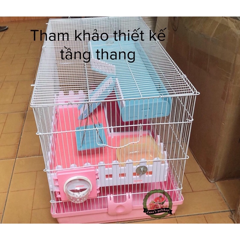 Tầng thang lớn. Tầng thang lắp ráp gắn lồng sắt. Tầng thang lắp ráp. Tầng thang lắp ráp lớn cho hamster