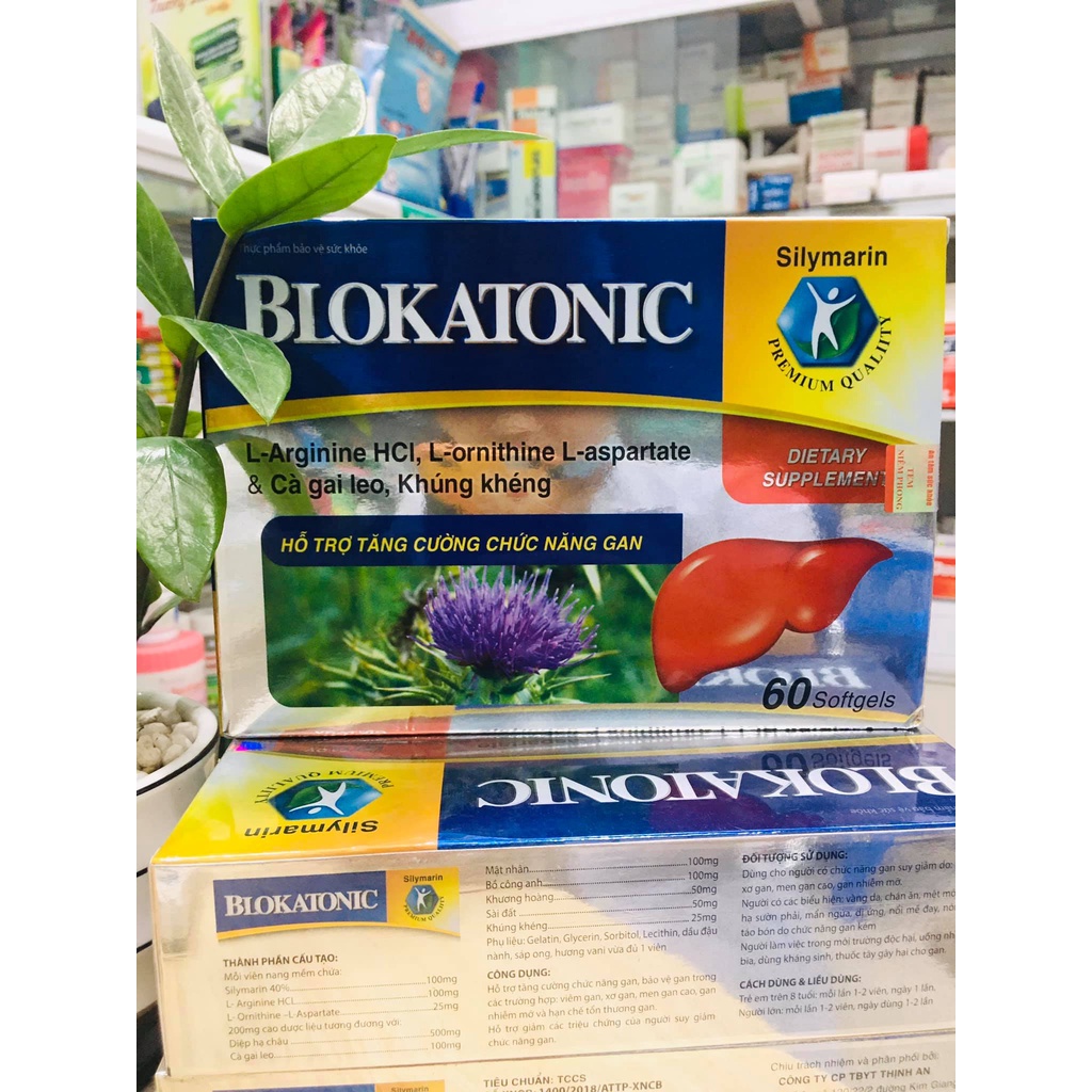 Viên uống bổ gan Blokatonic hỗ trợ tăng cường chức năng gan 60 viên NT037