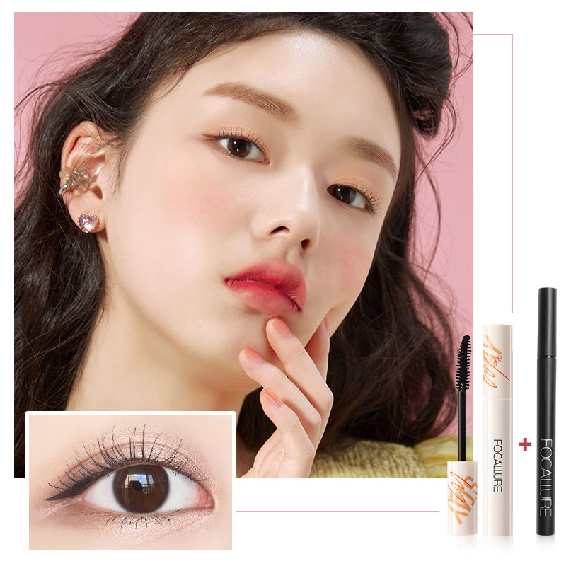 Bộ Sản Phẩm FOCALLURE Gồm Bút Kẻ Mắt + Mascara Lâu Trôi Chống Nước 45g/2pcs