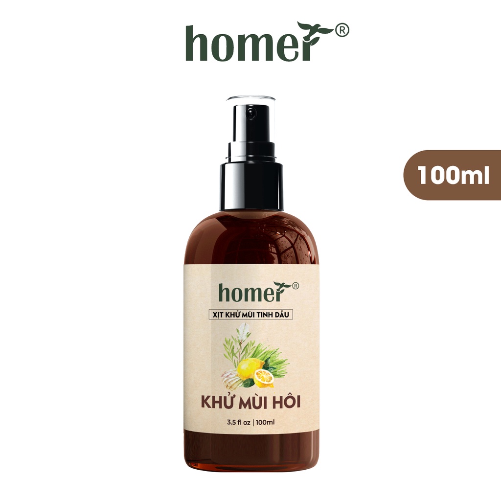 Xịt tinh dầu Khử Mùi Hôi Homer Thiên nhiên Dung tích 100ml/250ml