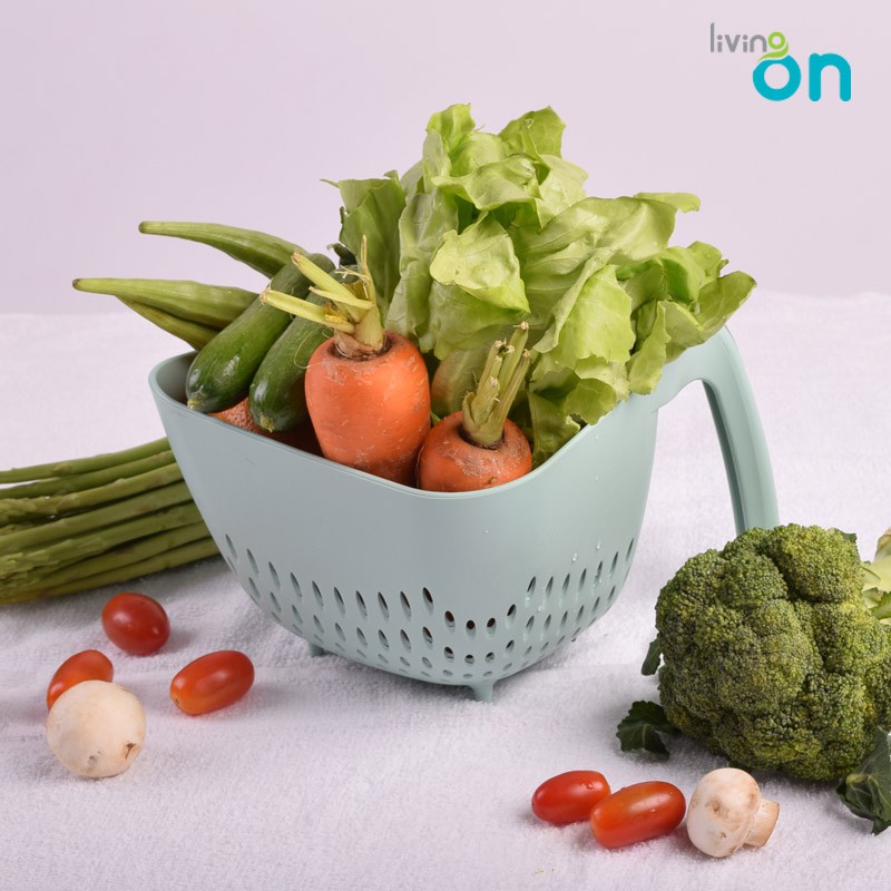 Rổ nhựa có tay cầm chắc chắn Living On
