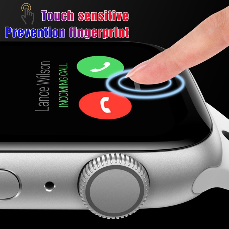 Miếng dán màn hình tràn viền jansin thích hợp cho apple watch series 7 6 se 5 4 3 2 1 size 41mm 45mm 38mm 40mm 42mm 44mm