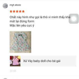Xả Váy baby doll cho bé gái