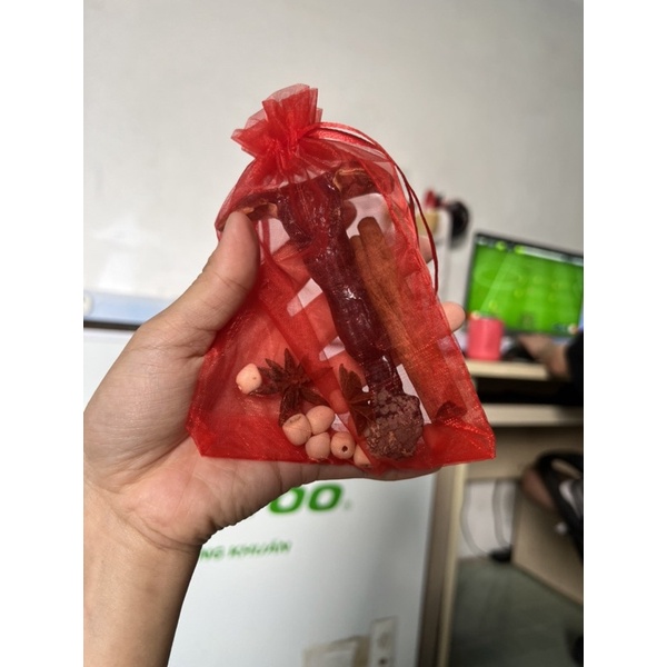 Set Thu Hút Tài Lộc Mua May Bán Đắt Nấm Linh Chi rừng + hạt sen + hoa hồi + quế thanh