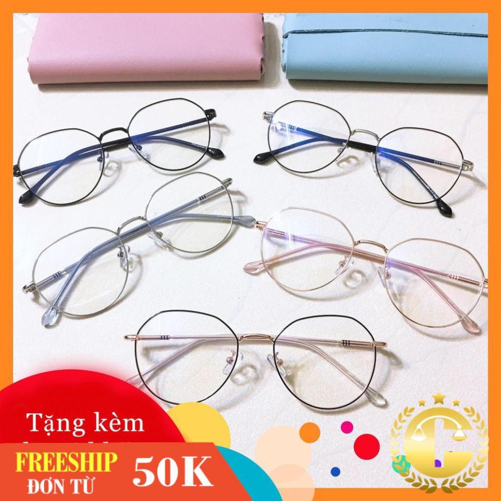 Gọng kính kim loại 2984 -gọng kính giả cận thời trang nhận cắt mắt cận viễn loạn
