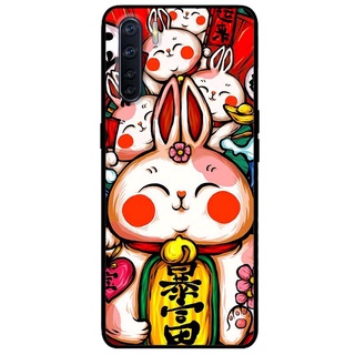 Ốp lưng Oppo Reno 3 / A91 - Reno 3 Pro - Reno 4 - Reno 4 Pro - Reno 5 - Reno 5 Pro mẫu Thỏ Trắng