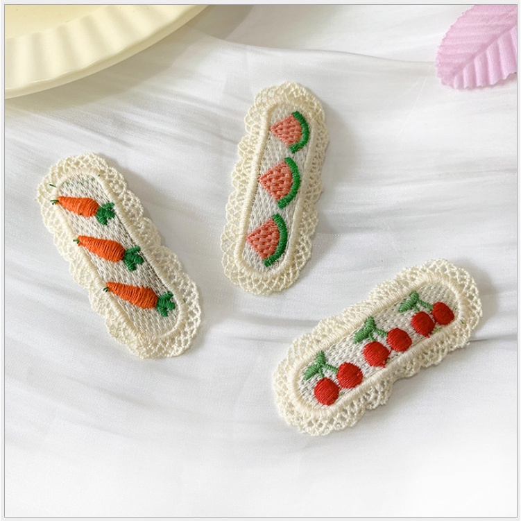 Kẹp Tóc Hình Cà Rốt / Trái Bơ Nhiều Màu Dễ Thương Kiểu Nhật Hàn Cho Bé