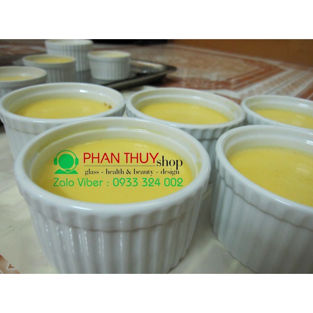 Khuôn sứ Ramekin Tròn Sọc Làm Bánh