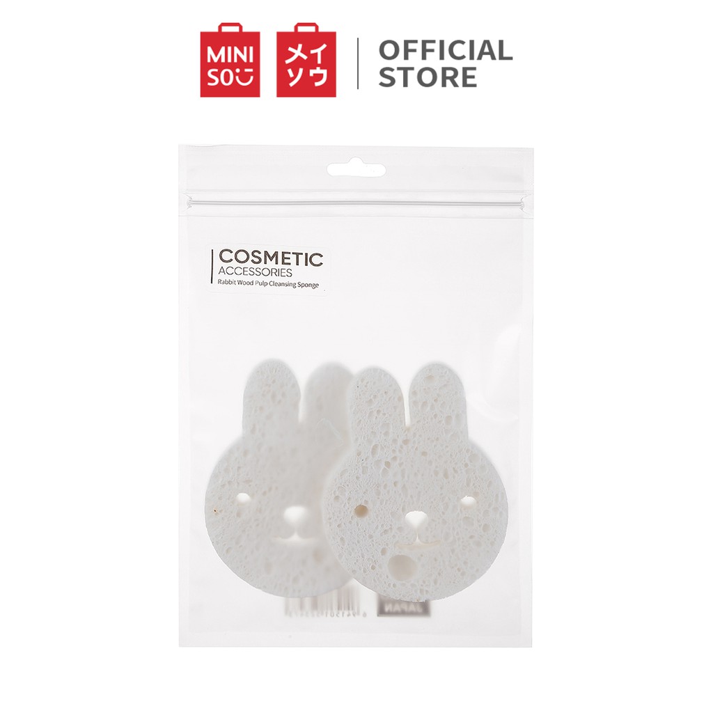 [Mã FMCGMALL - 8% đơn 250K] Bông mút rửa mặt Miniso 2 chiếc - Hàng chính hãng